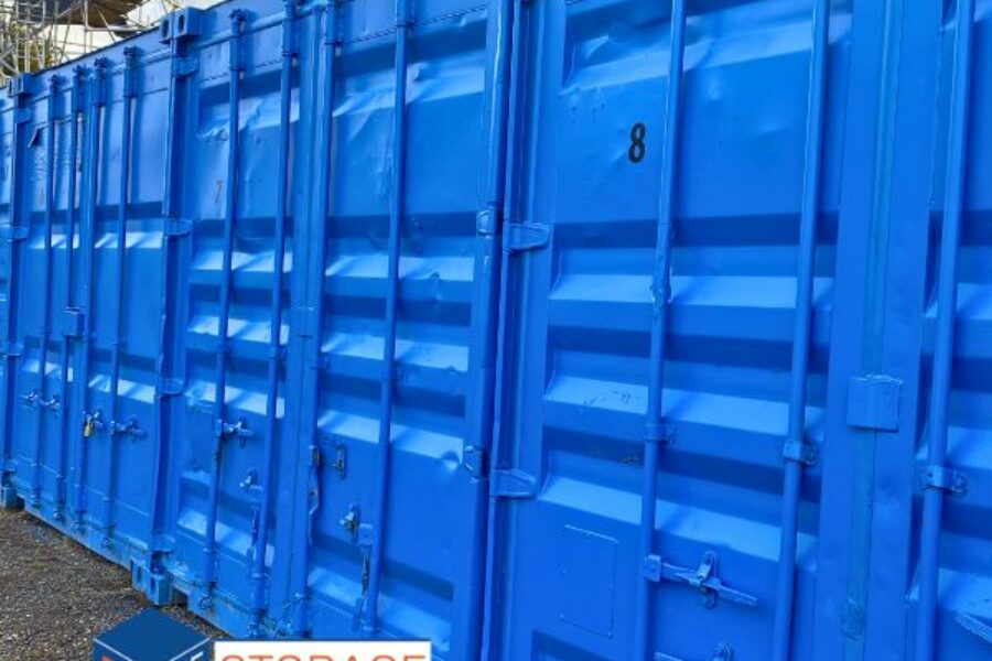 Blue Containers outside 2